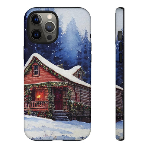 Cozy Christmas Cabin in the Snow - Impact Resistant Phone Case iPhone 12 Pro Max Matte